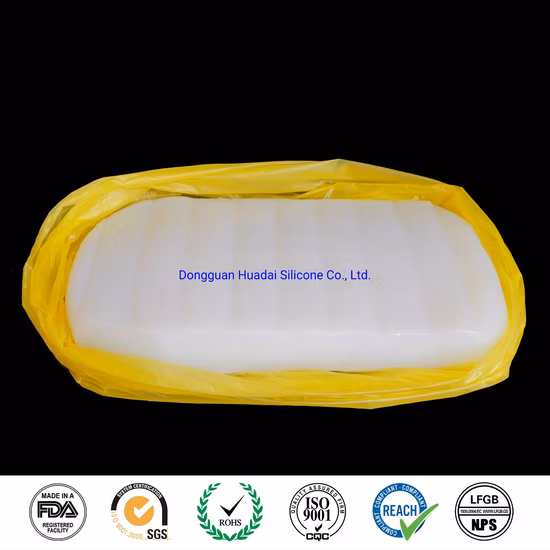 Materiale siliconico solido Htv Hcr polimerizzato al platino Silicone Htv grezzo per estrusione HD